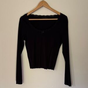 ASOS Black Long Sleeve Top Size M